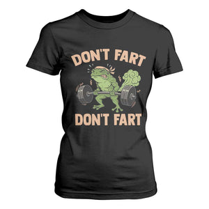 Gym Frog T Shirt For Women Dont Fart Workout Weights Squat Humor TS11 Black Print Your Wear
