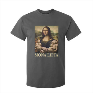 Funny Mona Lifta Muscle Mona Lisa Bodybuilding Fitness Gym Lover T Shirt For Kid TS11 Dark Heather Print Your Wear