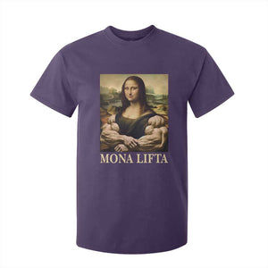 Funny Mona Lifta Muscle Mona Lisa Bodybuilding Fitness Gym Lover T Shirt For Kid TS11 Purple Print Your Wear