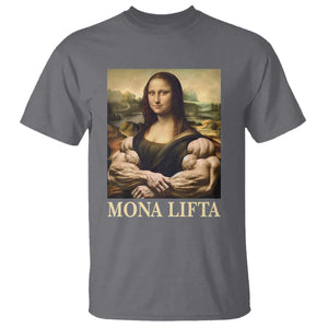 Funny Mona Lifta Muscle Mona Lisa Bodybuilding Fitness Gym Lover T Shirt TS11 Charcoal Print Your Wear