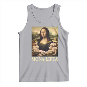 Funny Mona Lifta Muscle Mona Lisa Bodybuilding Fitness Gym Lover Tank Top TS11 Athletic Heather Print Your Wear