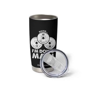 Funny Shhh I Am Doing Math Weightlifting Workout Training Tumbler Cup TS11 Print Your Wear