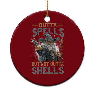 Outta Spells But Not Outta Shells Ceramic Ornament Funny Fantasy Meme TS11 1pc Red Print Your Wear