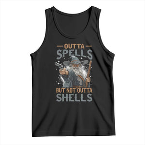 Outta Spells But Not Outta Shells Tank Top Funny Fantasy Meme TS11 Black Print Your Wear
