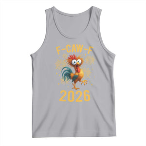 F Caw F 2026 Happy New Year Tank Top Funny Chicken Rooster TS11 Athletic Heather Print Your Wear