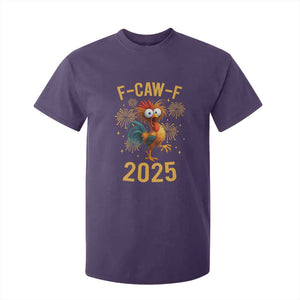 F Caw F 2025 Happy New Year 2026 T Shirt For Kid Funny Chicken Rooster TS11 Purple Print Your Wear
