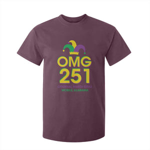 Funny Mardi Gras In Mobile Alabama T Shirt For Kid OMG 251 Original Mardi Gras Jester Hat TS11 Maroon Print Your Wear