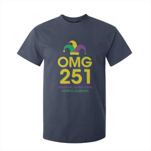 Funny Mardi Gras In Mobile Alabama T Shirt For Kid OMG 251 Original Mardi Gras Jester Hat TS11 Navy Print Your Wear
