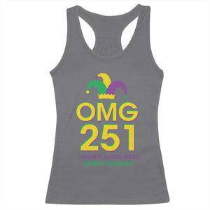 Funny Mardi Gras In Mobile Alabama Racerback Tank Top OMG 251 Original Mardi Gras Jester Hat TS11 Charcoal Print Your Wear
