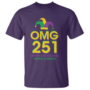 Funny Mardi Gras In Mobile Alabama T Shirt OMG 251 Original Mardi Gras Jester Hat TS11 Purple Print Your Wear