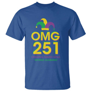 Funny Mardi Gras In Mobile Alabama T Shirt OMG 251 Original Mardi Gras Jester Hat TS11 Royal Blue Print Your Wear