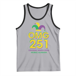 Funny Mardi Gras In Mobile Alabama Tank Top OMG 251 Original Mardi Gras Jester Hat TS11 Athletic Heather Black Print Your Wear