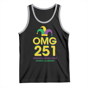 Funny Mardi Gras In Mobile Alabama Tank Top OMG 251 Original Mardi Gras Jester Hat TS11 Black Athletic Heather Print Your Wear