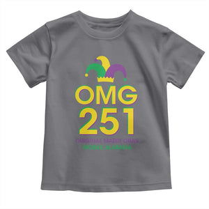 Funny Mardi Gras In Mobile Alabama Toddler T Shirt OMG 251 Original Mardi Gras Jester Hat TS11 Charcoal Print Your Wear