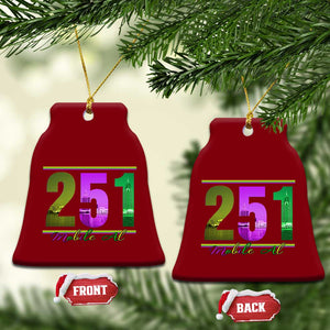 Funny Mardi Gras In Mobile Alabama 251 Ceramic Ornament Skyline Area Code TS11 Print Your Wear