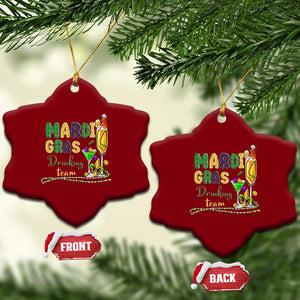 Funny Mardi Gras Drinking Team Ceramic Ornament Cocktails Wine Crawfish Beads Glitter Print TS11 Print Your Wear