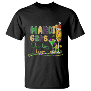 Funny Mardi Gras Drinking Team T Shirt Cocktails Wine Crawfish Beads Glitter Print TS11 Black Print Your Wear
