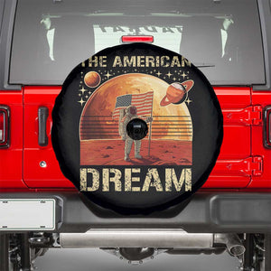 Funny Trump Mars 2025 Spare Tire Cover The American Dream American Flag Astronauts Space TS11 Black Print Your Wear