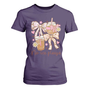 No Ice Please T Shirt For Women Funny Coffee Lover Pro Immigration Political TS11 Purple Print Your Wear