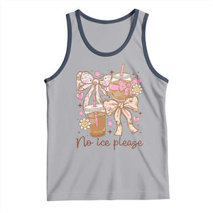 No Ice Please Tank Top Funny Coffee Lover Pro Immigration Political TS11 Athletic Heather Navy Print Your Wear