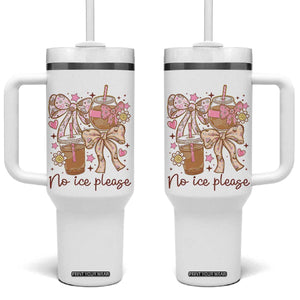 No Ice Please Tumbler With Handle Funny Coffee Lover Pro Immigration Political TS11 One Size: 40 oz White Print Your Wear