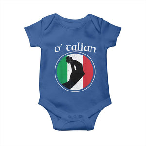 Funny O'Talian Baby Onesie St Patrick's Day Italian Pinched Fingers Shamrock TS11 Royal Blue Print Your Wear
