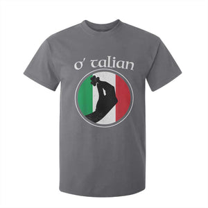 Funny O'Talian T Shirt For Kid St Patrick's Day Italian Pinched Fingers Shamrock TS11 Charcoal Print Your Wear