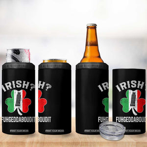 Funny St Patrick's Day Italian 4 in 1 Can Cooler Tumbler Irish Fuhgeddaboudit Pisa Tower Shamrock TS11 Print Your Wear