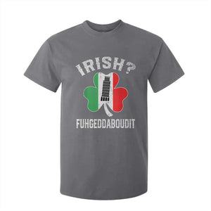 Funny St Patrick's Day Italian T Shirt For Kid Irish Fuhgeddaboudit Pisa Tower Shamrock TS11 Charcoal Print Your Wear