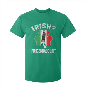 Funny St Patrick's Day Italian T Shirt For Kid Irish Fuhgeddaboudit Pisa Tower Shamrock TS11 Irish Green Print Your Wear