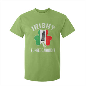 Funny St Patrick's Day Italian T Shirt For Kid Irish Fuhgeddaboudit Pisa Tower Shamrock TS11 Lime Print Your Wear