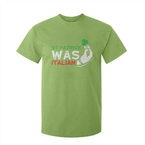 Funny St Patrick Was Italian T Shirt For Kid St Patrick's Day Italian Pinched Fingers Shamrock TS11 Lime Print Your Wear