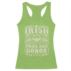 Irish Pride And Honor Racerback Tank Top Vintage Claddagh Ring Celtic Knot TS11 Lime Print Your Wear