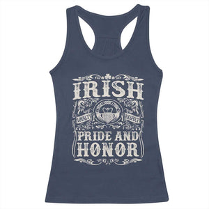 Irish Pride And Honor Racerback Tank Top Vintage Claddagh Ring Celtic Knot TS11 Navy Print Your Wear