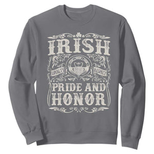 Irish Pride And Honor Sweatshirt Vintage Claddagh Ring Celtic Knot TS11 Charcoal Print Your Wear