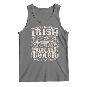 Irish Pride And Honor Tank Top Vintage Claddagh Ring Celtic Knot TS11 Black Heather Print Your Wear