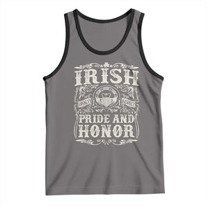 Irish Pride And Honor Tank Top Vintage Claddagh Ring Celtic Knot TS11 Deep Heather Black Print Your Wear