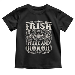 Irish Pride And Honor Toddler T Shirt Vintage Claddagh Ring Celtic Knot TS11 Black Print Your Wear
