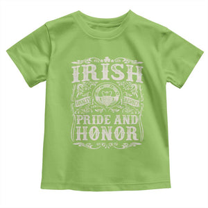 Irish Pride And Honor Toddler T Shirt Vintage Claddagh Ring Celtic Knot TS11 Lime Print Your Wear