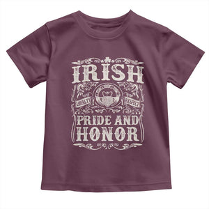 Irish Pride And Honor Toddler T Shirt Vintage Claddagh Ring Celtic Knot TS11 Maroon Print Your Wear