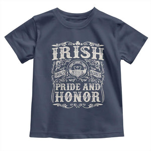Irish Pride And Honor Toddler T Shirt Vintage Claddagh Ring Celtic Knot TS11 Navy Print Your Wear