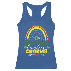 Funny St Patrick's Day Teacher Racerback Tank Top Teaching Lucky Charms TS11 Royal Blue Print Your Wear