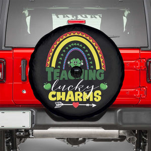 Funny St Patrick's Day Teacher Spare Tire Cover Teaching Lucky Charms TS11 Black Print Your Wear