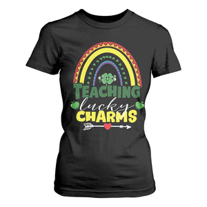 Funny St Patrick's Day Teacher T Shirt For Women Teaching Lucky Charms TS11 Black Print Your Wear