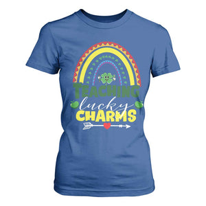 Funny St Patrick's Day Teacher T Shirt For Women Teaching Lucky Charms TS11 Royal Blue Print Your Wear