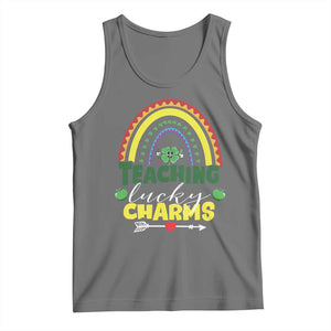 Funny St Patrick's Day Teacher Tank Top Teaching Lucky Charms TS11 Black Heather Print Your Wear
