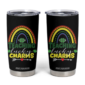 Funny St Patrick's Day Teacher Tumbler Cup Teaching Lucky Charms TS11 Black Print Your Wear