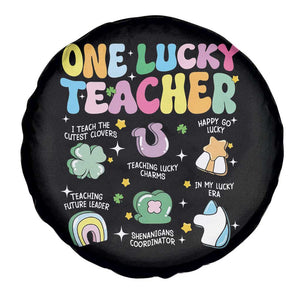 Funny St Patrick's Day Irish Teacher Spare Tire Cover One Lucky Teacher Lucky Era Shamrock TS11 Print Your Wear