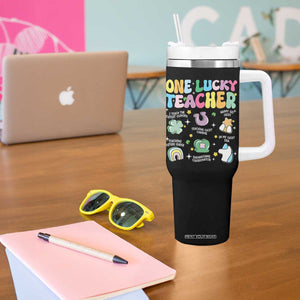 Funny St Patrick's Day Irish Teacher Tumbler With Handle One Lucky Teacher Lucky Era Shamrock TS11 Print Your Wear
