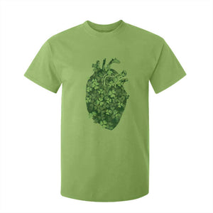 Funny St Patrick's Day Shamrock Heart Cardiac Nurse Anatomy T Shirt For Kid TS11 Lime Print Your Wear